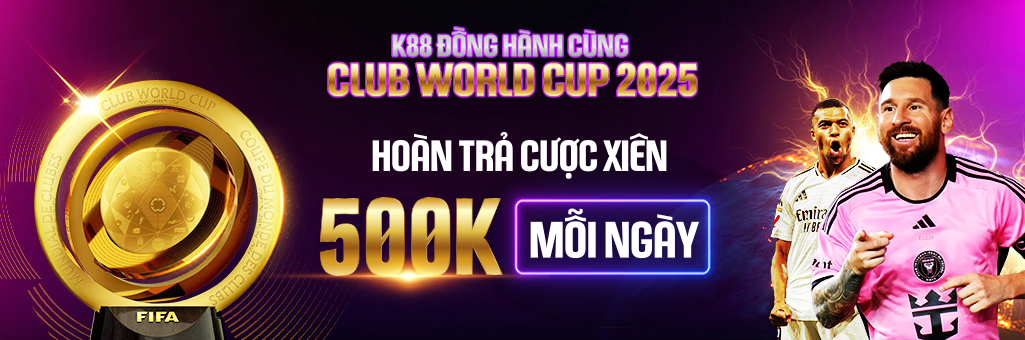 Hoàn trả 100% cược xiên Thể Thao mỗi ngày. Càng đặt nhiều cược xiên, tiền thưởng hoàn trả càng cao. K88